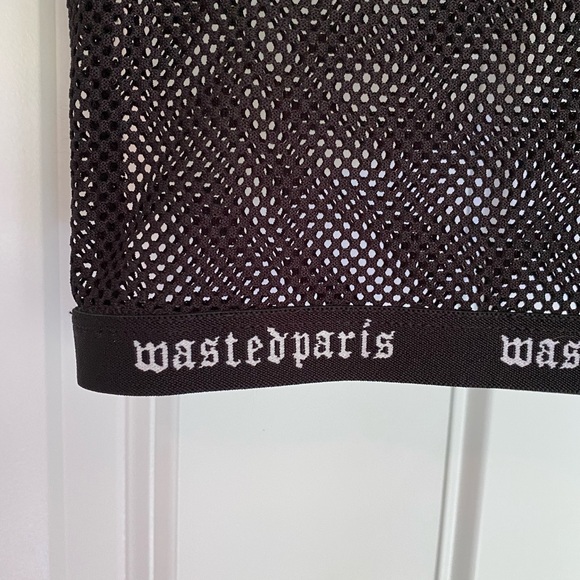 Wasted Paris NWT Fishnet Crop Top - Picture 3 of 8